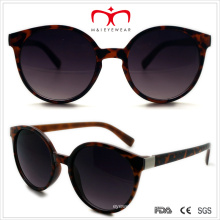 Plastic Unisex Round Sunglasses with Metal Decoration (WSP508301)